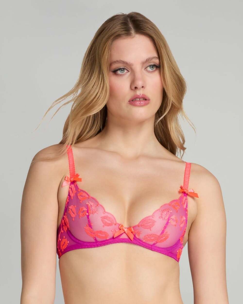 Agent Provocateur Ottiliee Magenta Orange Bra 34C NWT $195
